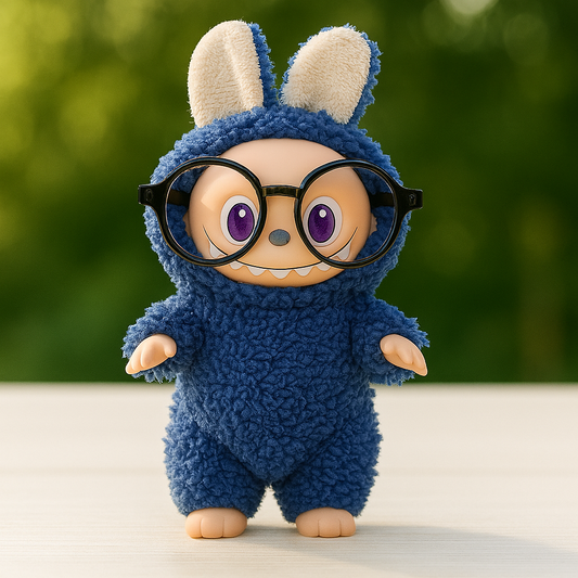Labubu Furry Bunny Figure – Cute Monster with Glasses