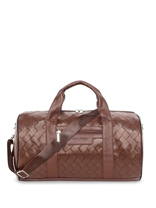 Brown woven Nautica - Casual Duffel Bag on a white background