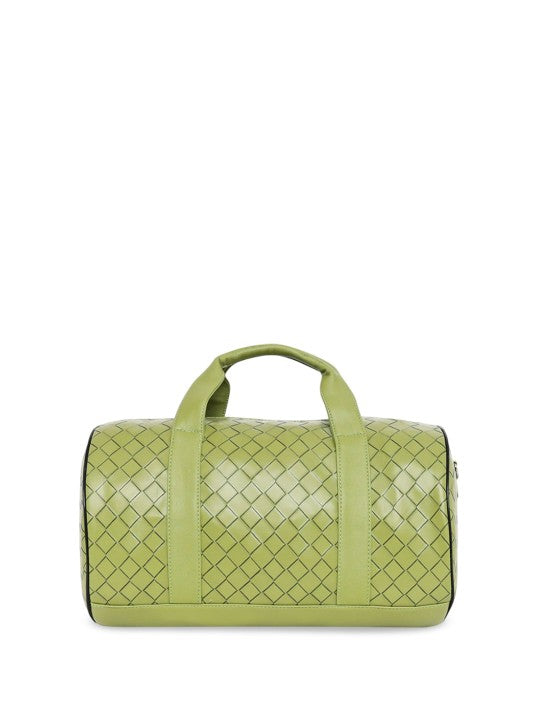 Green woven Nautica Casual Duffel Bag on a white background