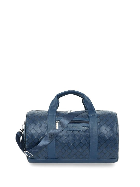 Blue quilted Nautica - Casual Duffel Bag on a white background