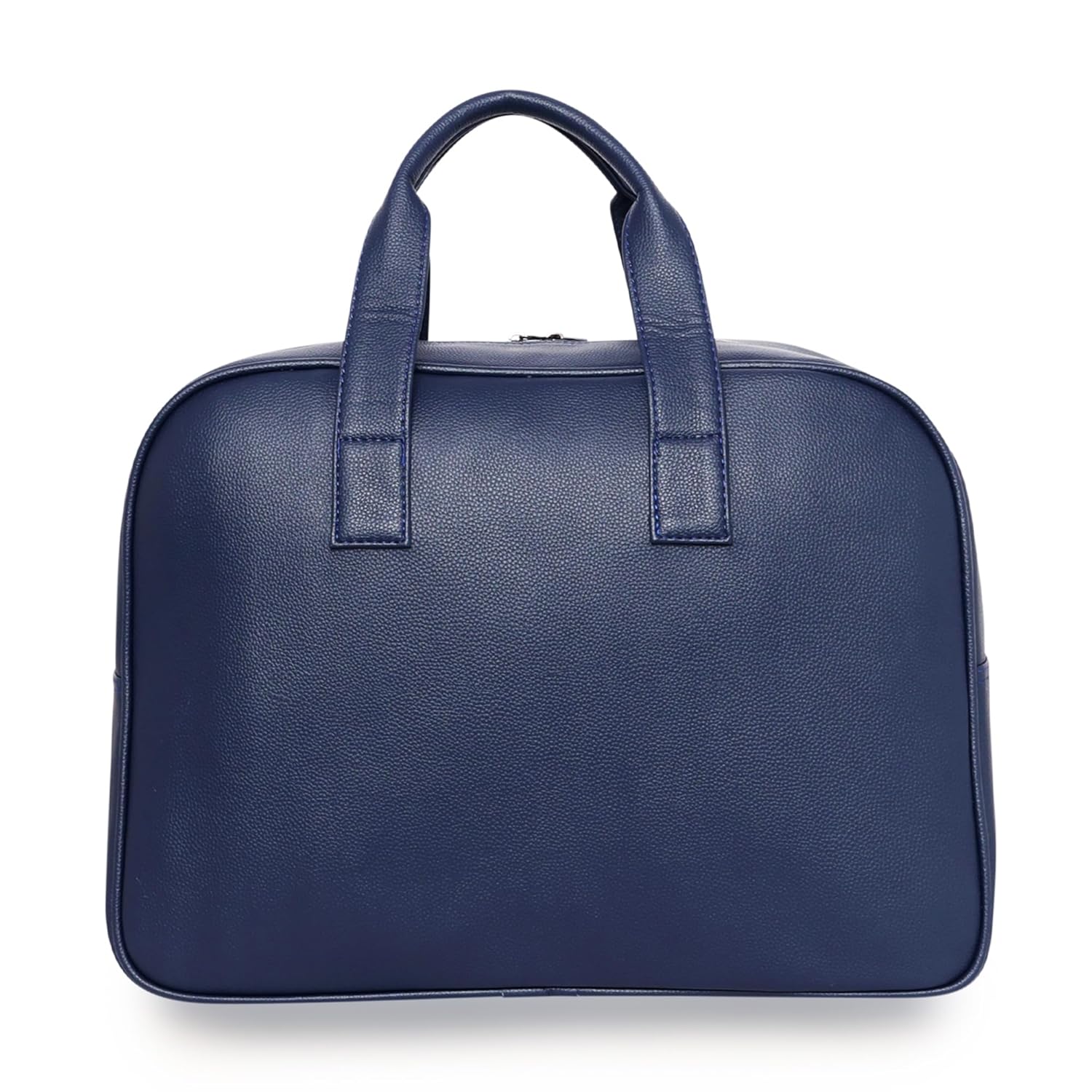 Blue Nautica Leatherette Duffel Bag on a white background